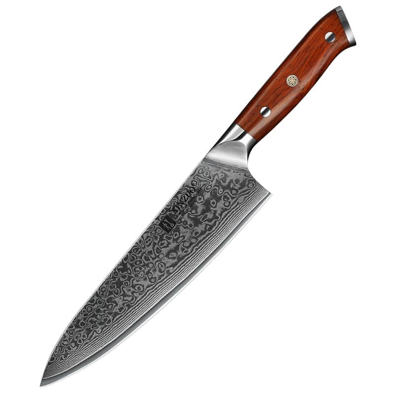 XINZUO 8.5 Inch Chef Knives High Carbon VG10 67 Layer Damascus with Rosewood Handle