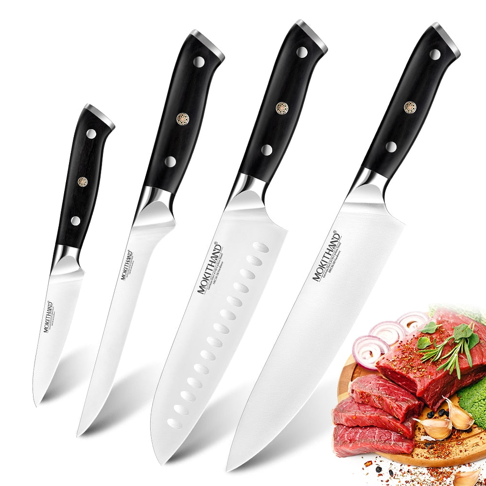 Japanese Kitchen Knives Sets 1.4116 High Carbon Steel Handmade Individual or sets