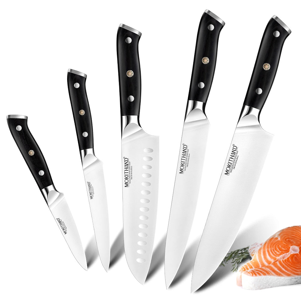 Japanese Kitchen Knives Sets 1.4116 High Carbon Steel Handmade Individual or sets