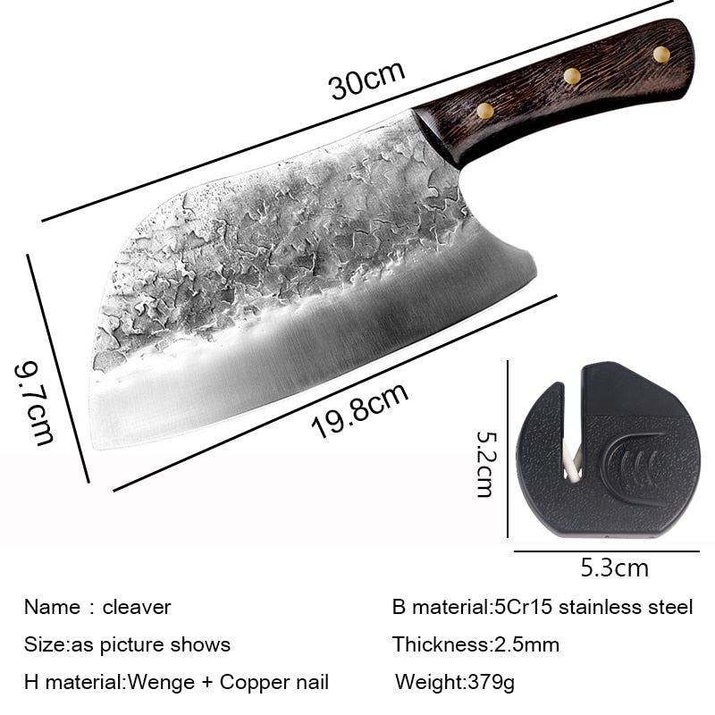 Stainless Steel Handmade Forged Vegetable Chopper Meat Cleaver