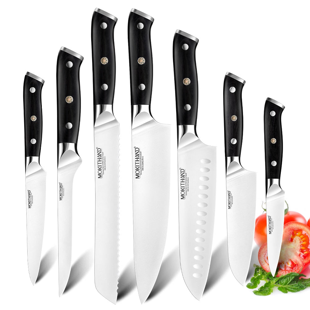 Japanese Kitchen Knives Sets 1.4116 High Carbon Steel Handmade Individual or sets