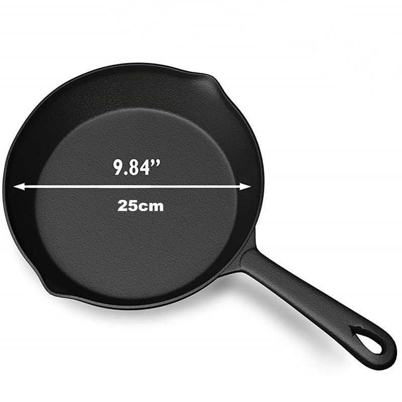 Cast Iron Skillet Pan 9.84inch(25cm) Cast Iron Fry Pan