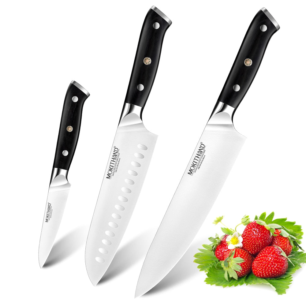 Japanese Kitchen Knives Sets 1.4116 High Carbon Steel Handmade Individual or sets