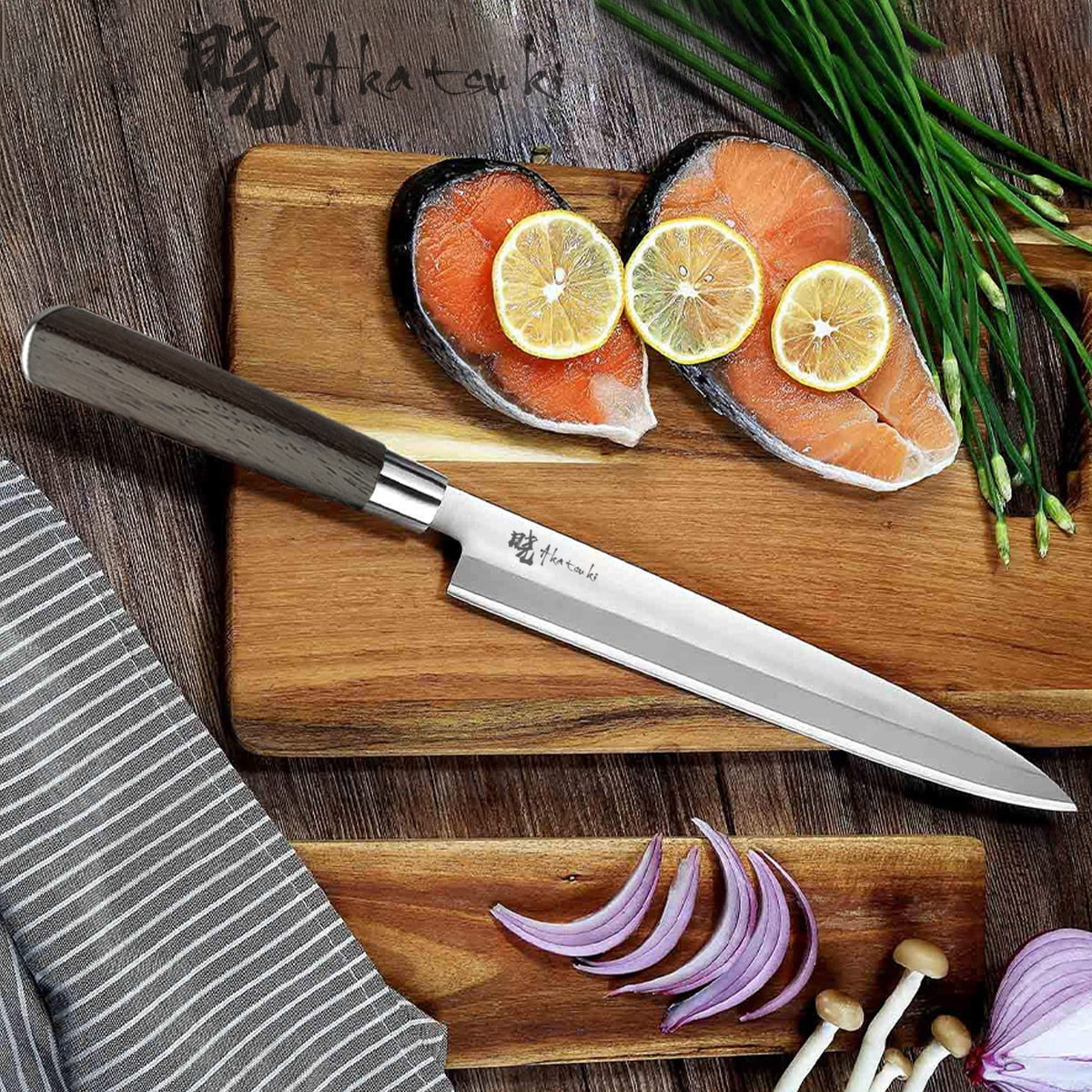 8.5/10.5in Japanese Sashimi Sushi Knife High Carbon Stainless Steel with Box