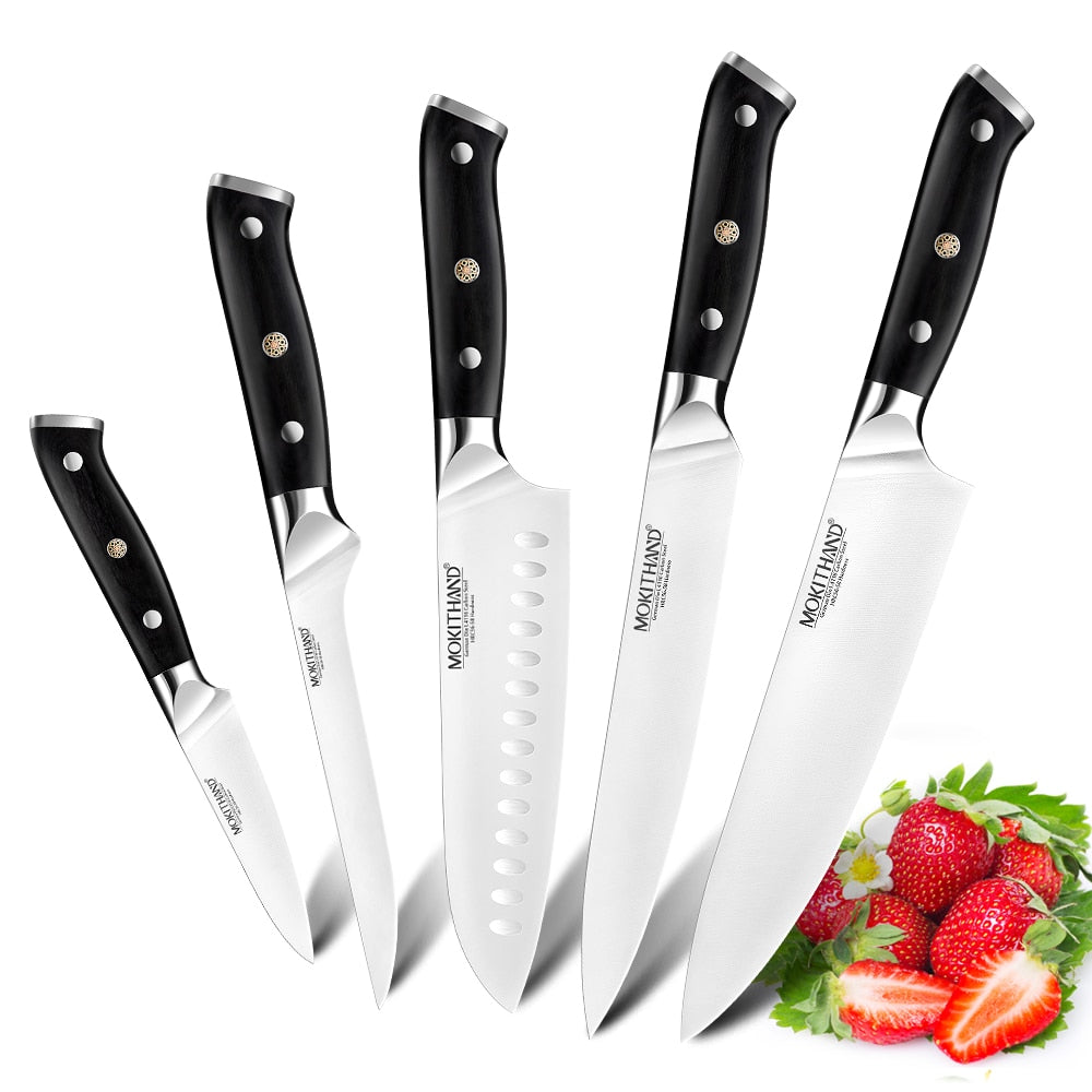 Japanese Kitchen Knives Sets 1.4116 High Carbon Steel Handmade Individual or sets