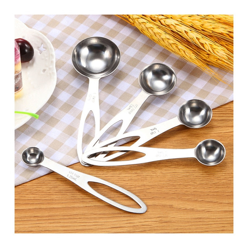 5pcs Stainless Steel Measuring Spoons Baking Tools