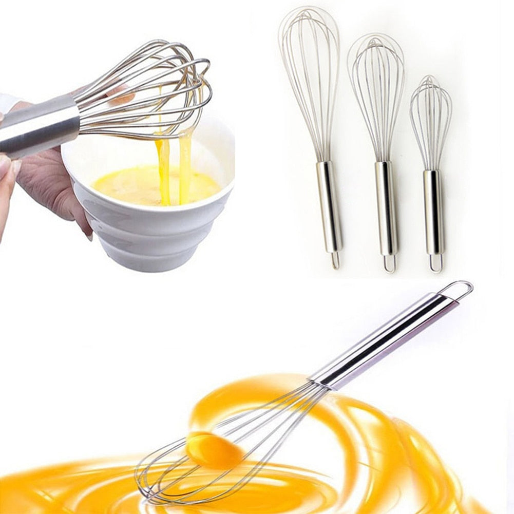 6/8/10/12 inches Stainless Steel Balloon Wire Whisk Manual