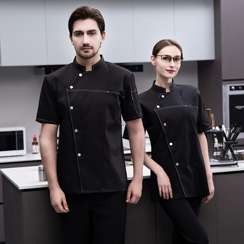 Men & Women Short/Long Sleeve Chef Jacket for Summer Head Chef Uniform Restaurant Hotel Kitchen