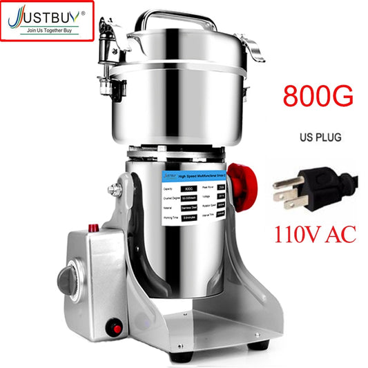 Big Capacity 800G 3000W Herb Grinder Coffee Machine Grain Spices Mill Wheat Mixer Dry Food Grinder