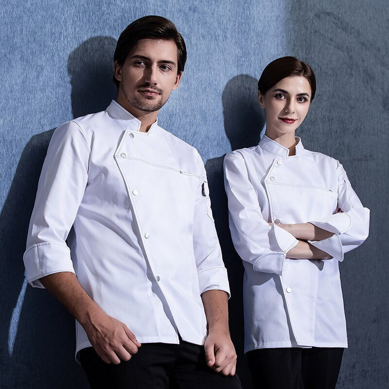 Men & Women Short/Long Sleeve Chef Jacket for Summer Head Chef Uniform Restaurant Hotel Kitchen