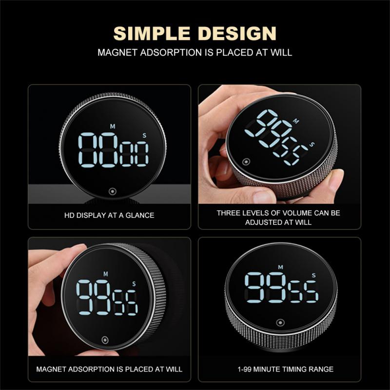 LED Digital Kitchen Timer For Cooking Shower Study Stopwatch Alarm Clock Magnetic Electronic Cooking Countdown Time Timer New