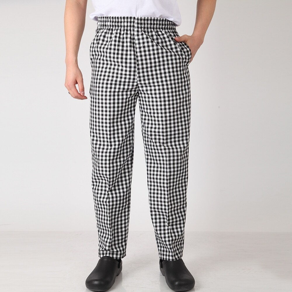 Chef Pants for Restaurant Kitchen Unisex Cook Works Lightweight Baggy Trousers