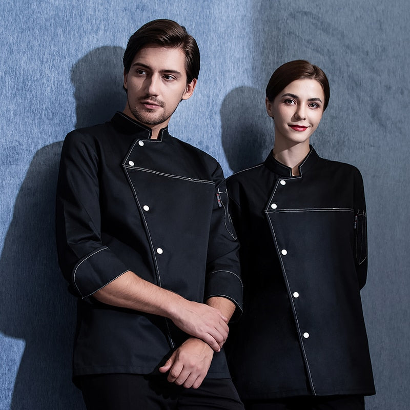 Men & Women Short/Long Sleeve Chef Jacket for Summer Head Chef Uniform Restaurant Hotel Kitchen